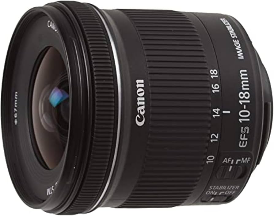 Amazon.com : Canon EF-S 10-18mm f/4.5-5.6 is STM Lens, Lens Only