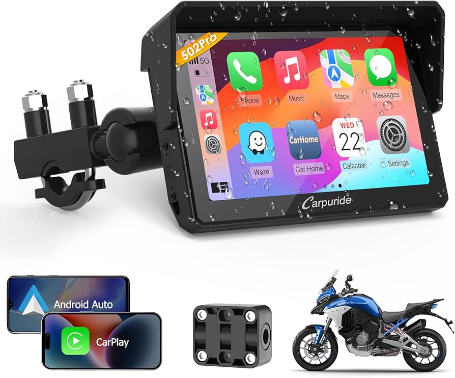 Amazon.com: Carpuride W502PRO for Motorcycle CarPlay& Android