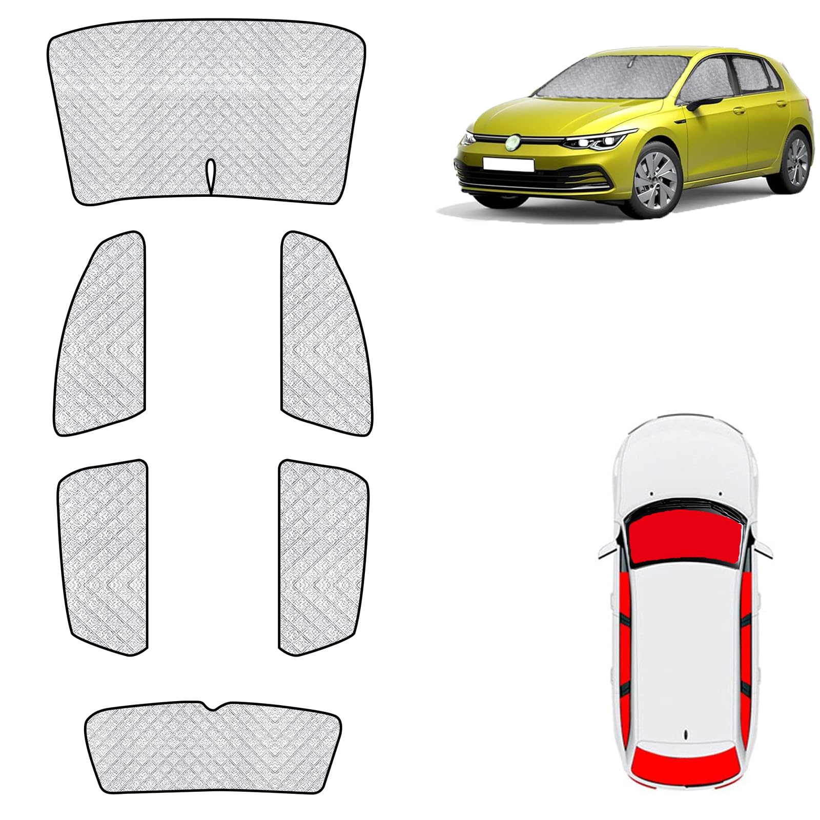 Amazon | フォルクスワーゲン ゴルフ8 車中泊 サンシェード