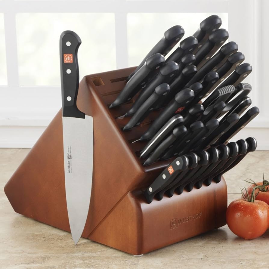 Amazon.com: WÜSTHOF Gourmet Thirty-Six Piece Cherry Block Set | 36