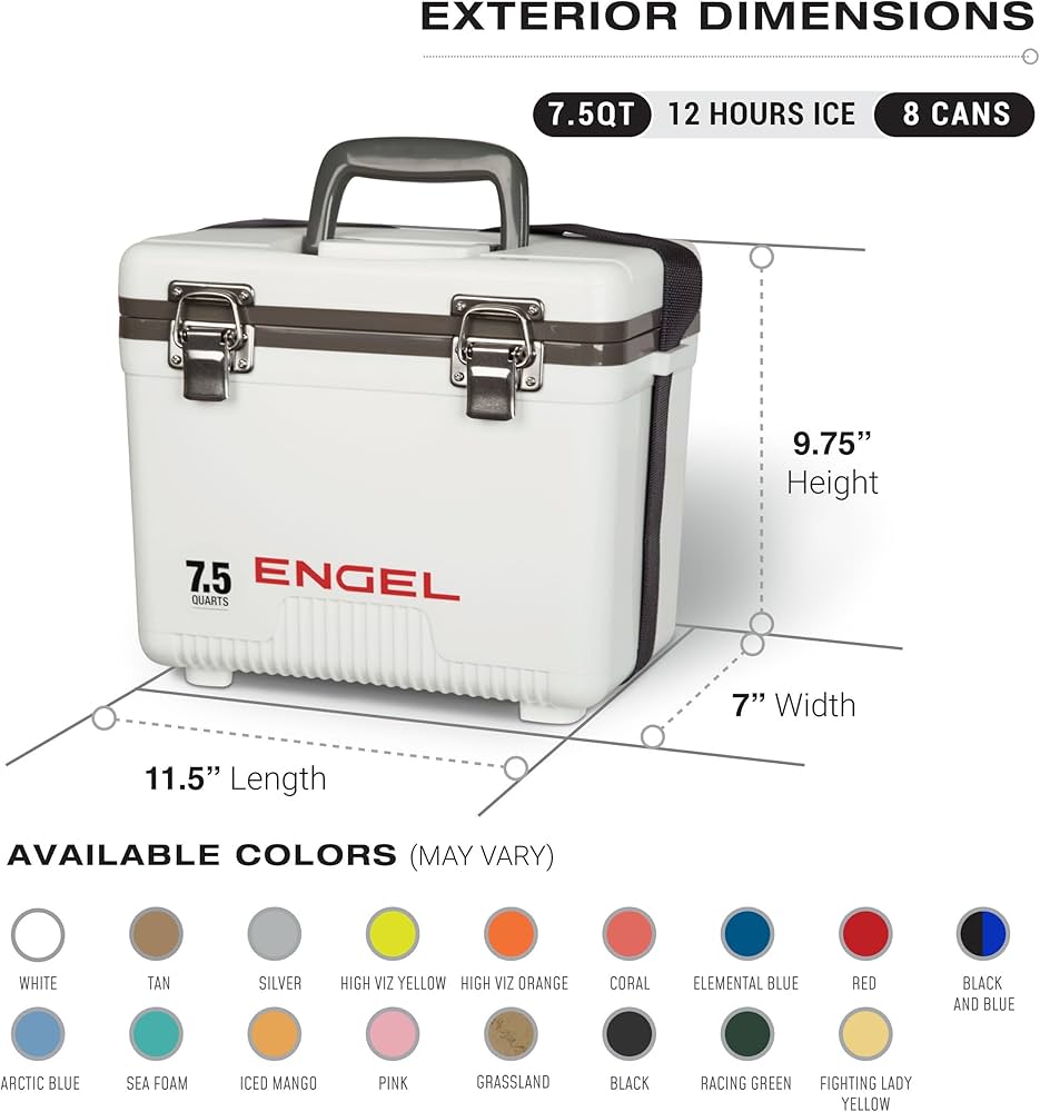 Amazon.com : Engel UC7 7.5qt Leak-Proof, Air Tight, Drybox Cooler
