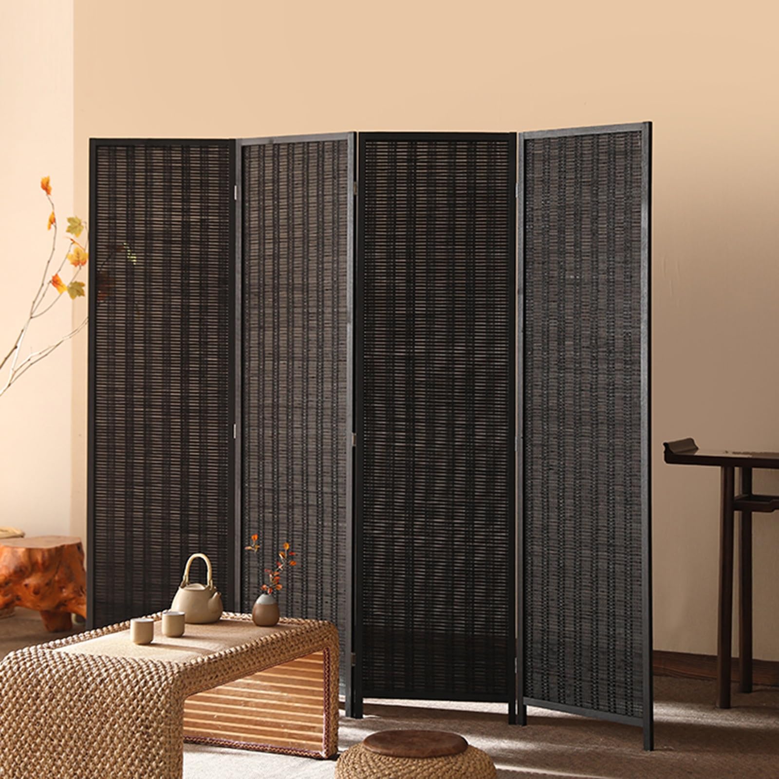 Amazon｜パーテーション 衝立 部屋 仕切り 間仕切り 4枚の屏風部屋