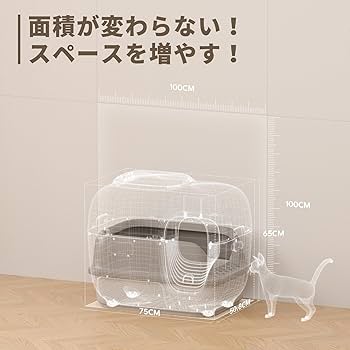 Amazon | PetSnowy×JSFコラボレーション「臭いを徹底分解」猫 トイレ