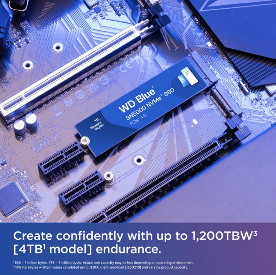Western Digital 4TB WD Blue SN5000 NVMe Internal Solid State Drive