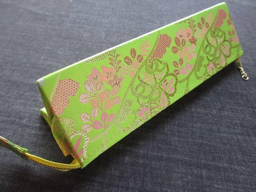 Amazon.co.jp: 13絃 琴柱入れ箏柱入れ琴柱ケース 錦 26cm チャック式