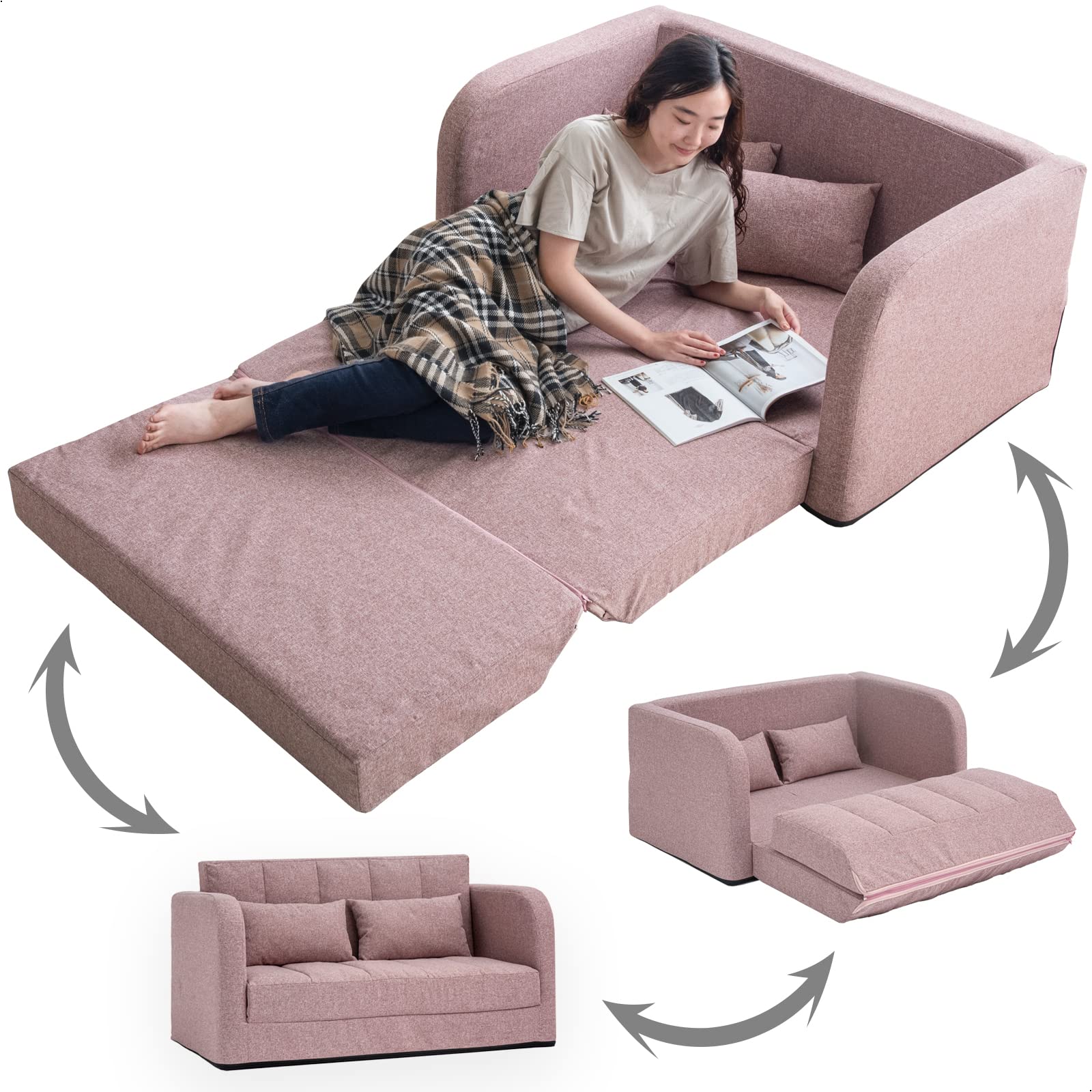 Amazon｜タンスのゲン ソファーベッド 3WAY 2人掛け 極厚座面