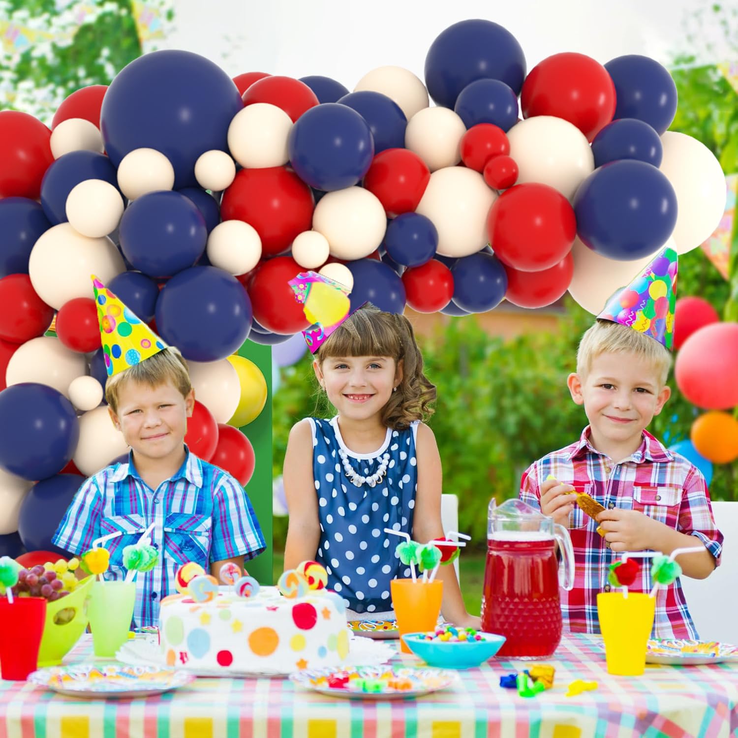 Amazon.com: Red Blue Balloon Garland Arch Kit, Navy Dark Blue, Red