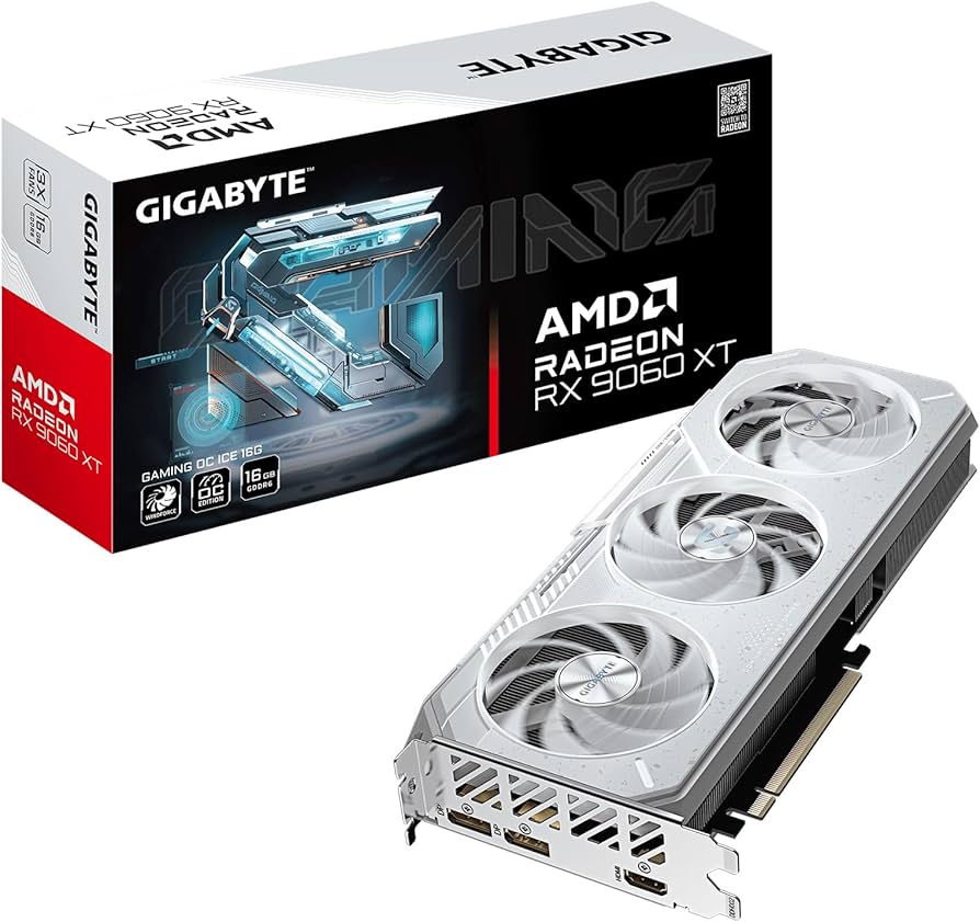 Amazon.com: GIGABYTE Radeon™ RX 9060 XT Gaming OC ICE 16G Graphics