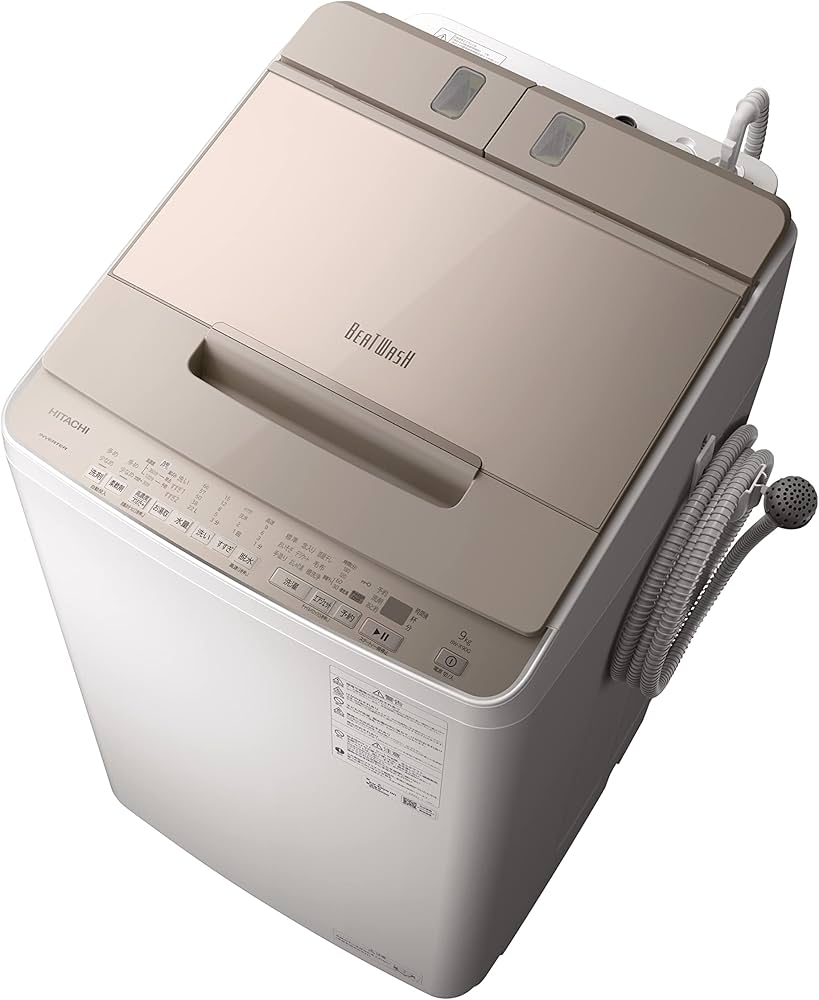 Amazon | 日立 全自動洗濯機 洗濯9kg シャンパン ビートウォッシュ BW