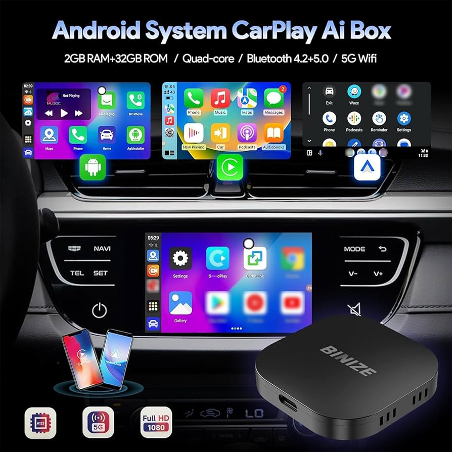 Amazon.com: BINIZE Carplay Ai Box Android Auto AI Box Magic