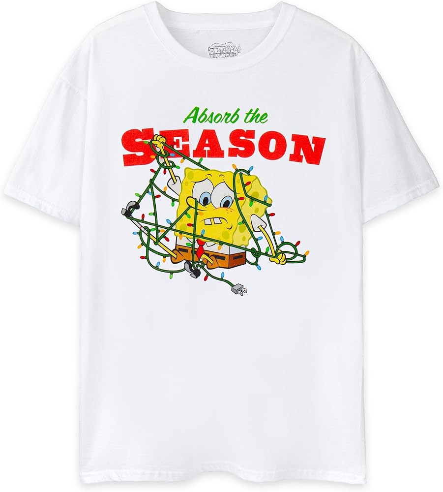 Amazon.com: SpongeBob SquarePants Adults Christmas T-Shirt