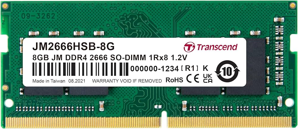 Amazon.in: Buy Transcend 8GB DDR4 2666 Laptop Memory, JetRam, DRAM