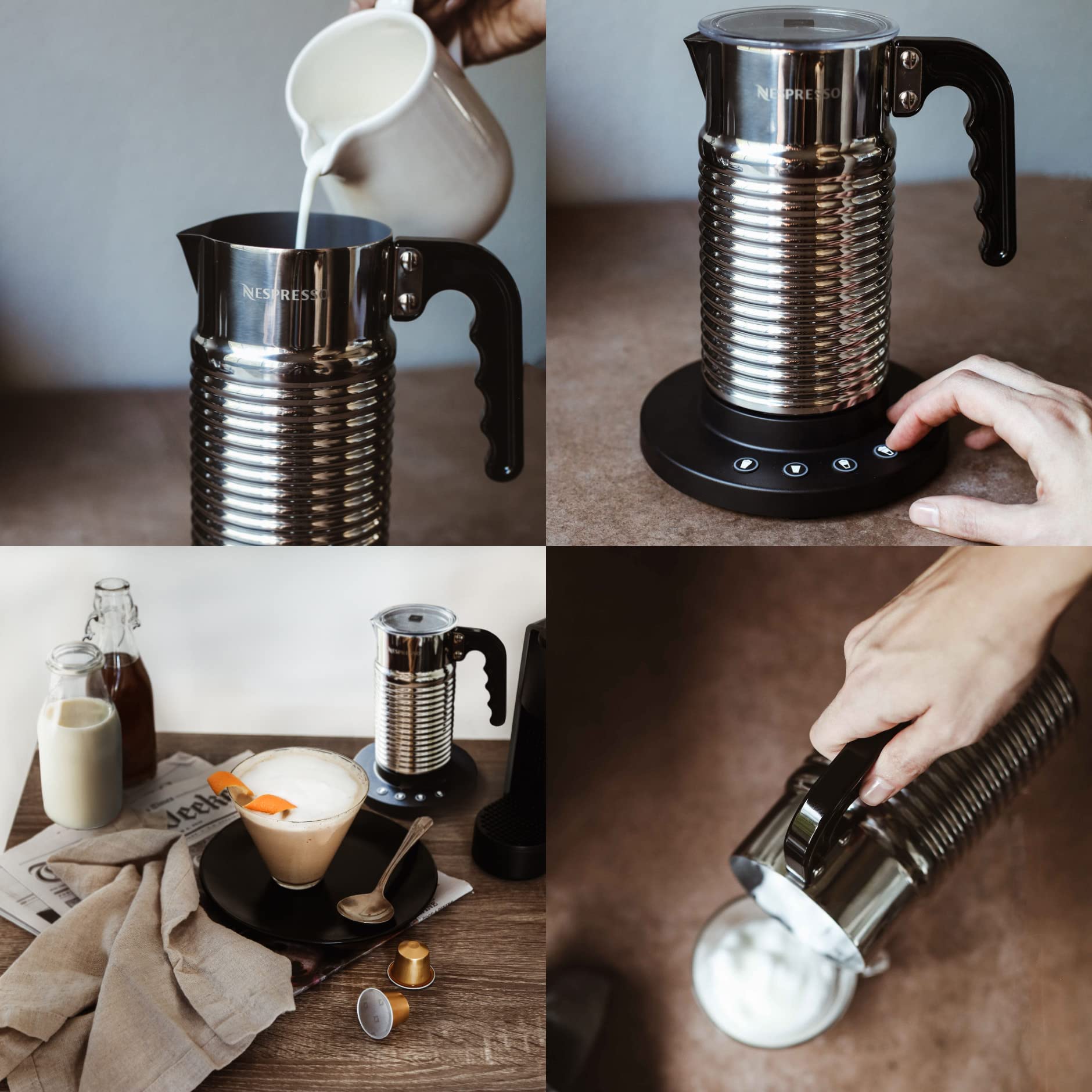 Amazon.co.jp: ネスプレッソ エアロチーノ4 ミルク加熱泡立て器 4192