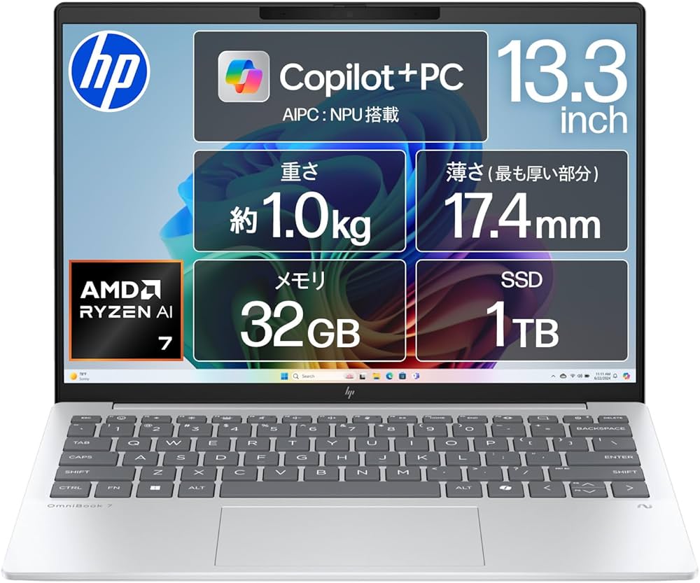 Amazon.co.jp: HP Laptop OmniBook 7 Aero 13-bg 13.3
