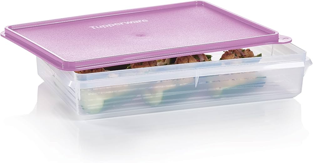 Amazon｜Tupperware Brand Snack-Stor 大型長方形食品保存容器 + 蓋