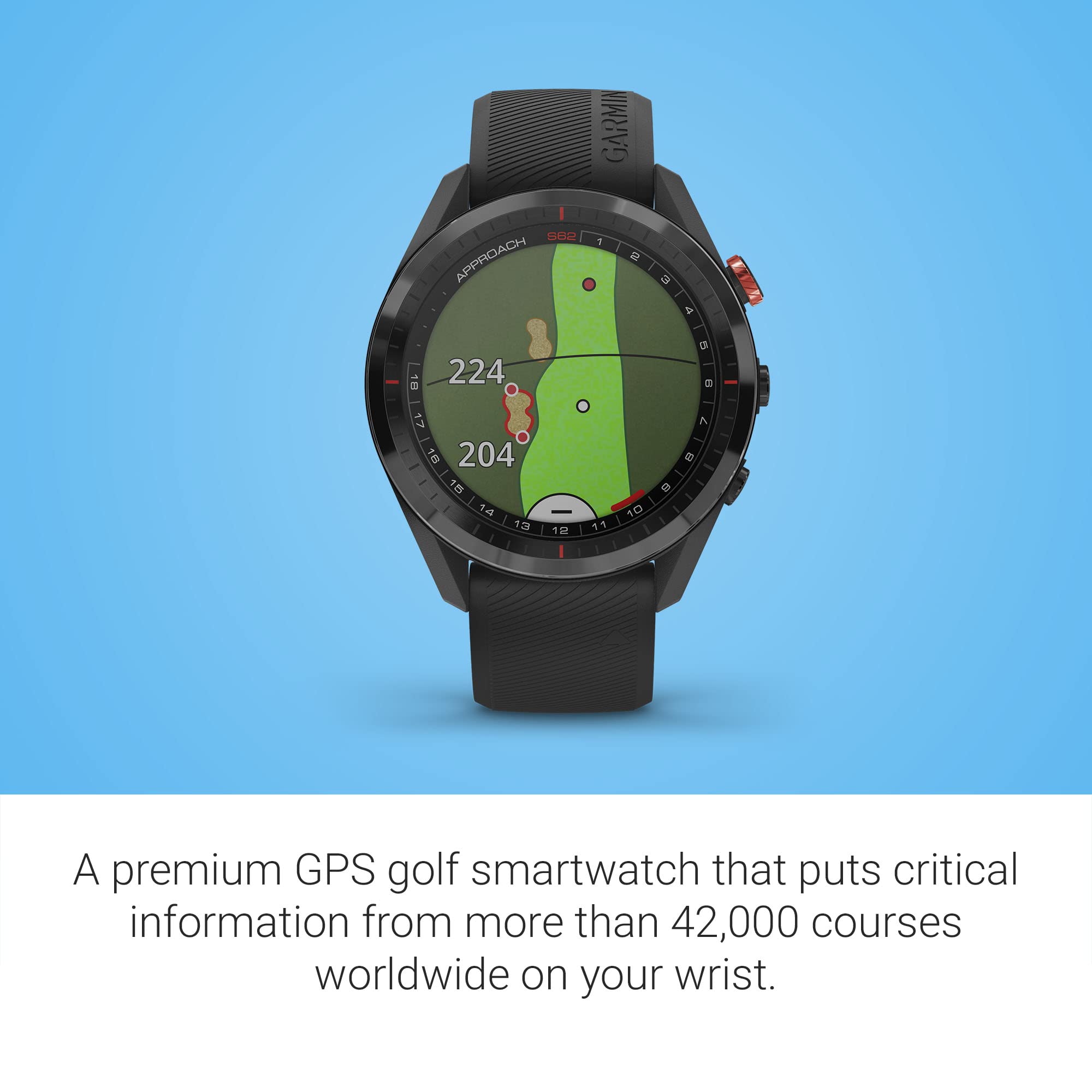 Amazon.com: Garmin Approach S62 Bundle, Premium Golf GPS Watch