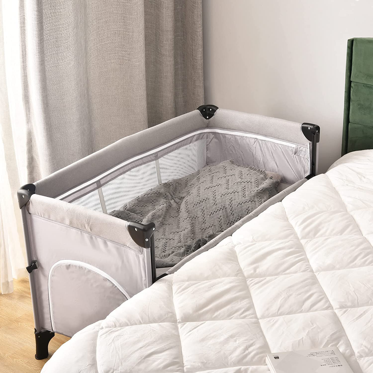 Amazon.co.jp: BTM ベビーベッド ベビーサークル 折りたたみ 添い寝