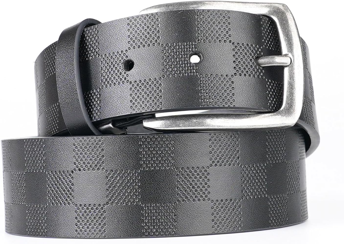 Amazon | 【実店舗無料交換保証】ベルト チェック ブラック おしゃれ