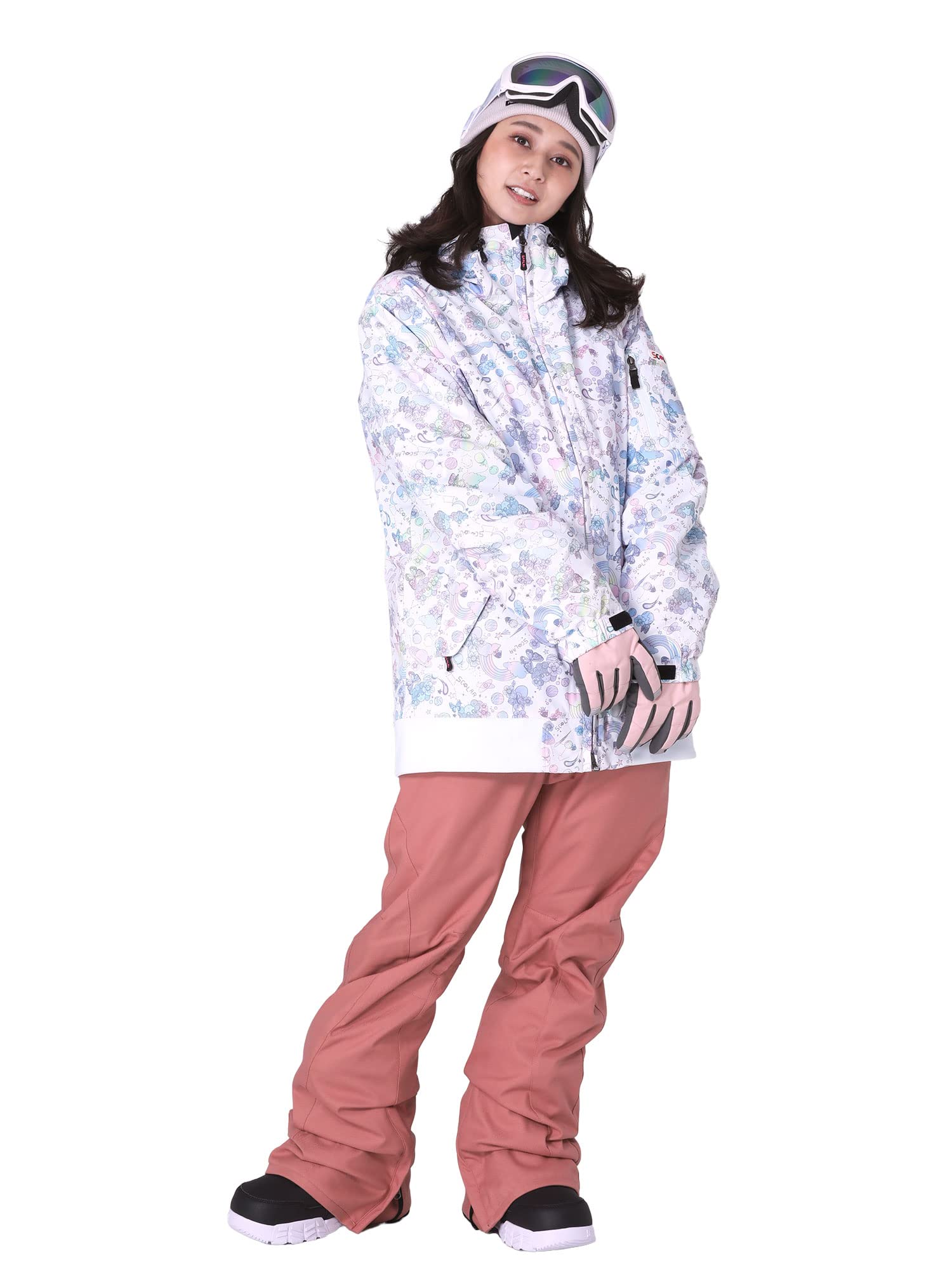 Amazon | ScoLar(スカラー) スノーボード ウェア レディース 上下