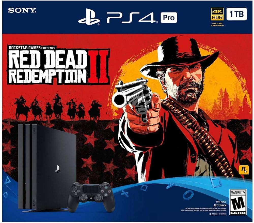 Amazon.com: PlayStation 4 Pro 1TB Console - Red Dead Redemption 2