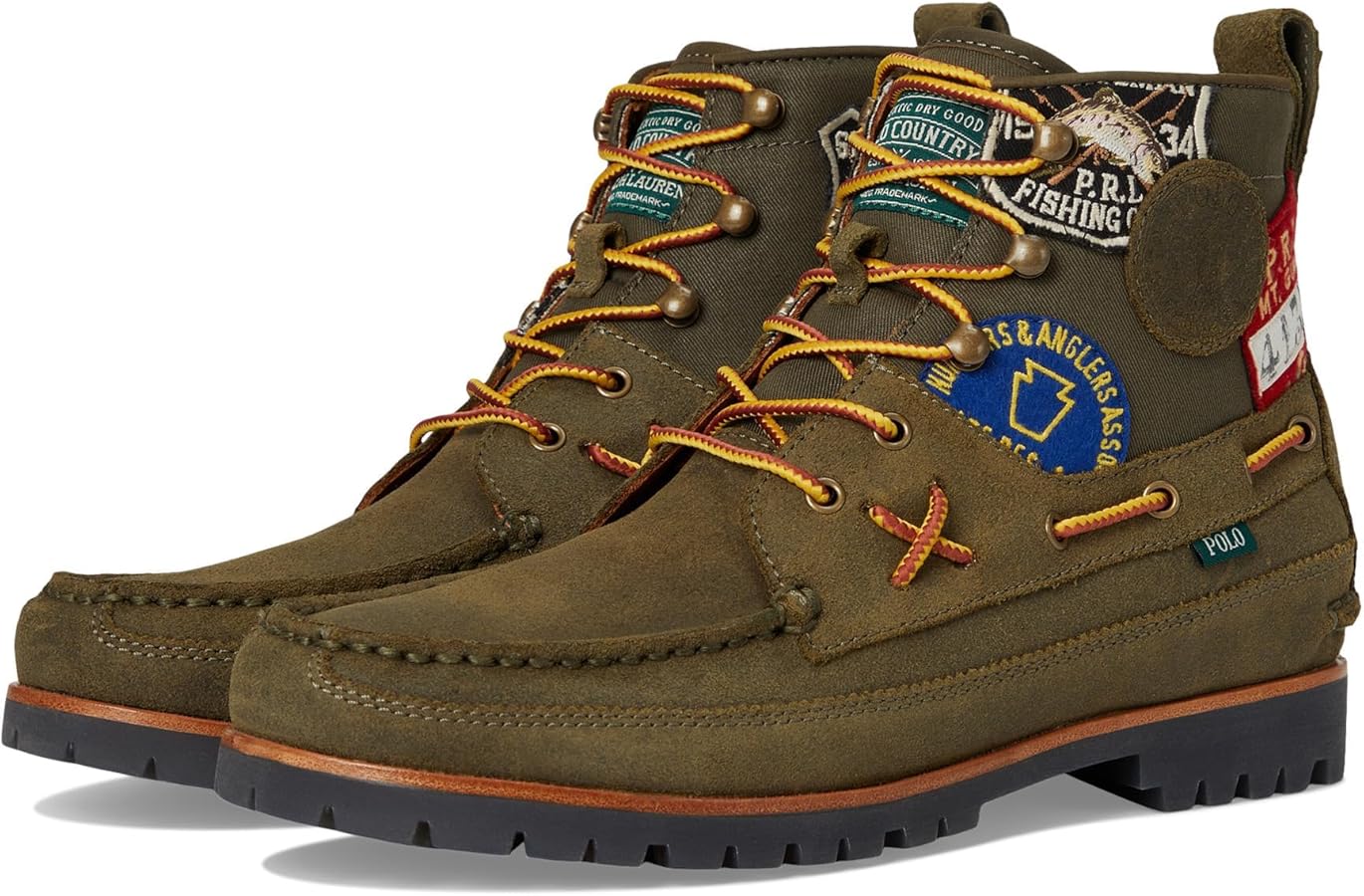 Amazon.com | POLO RALPH LAUREN Men Ranger Mid Boot Canopy Olive