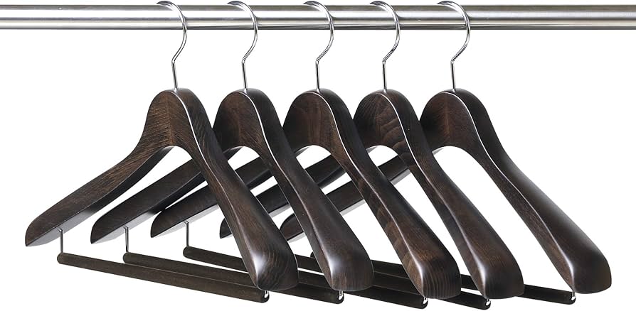 Amazon.co.jp: 【ナカタハンガー】日本製 木製メンズ スーツハンガー 5