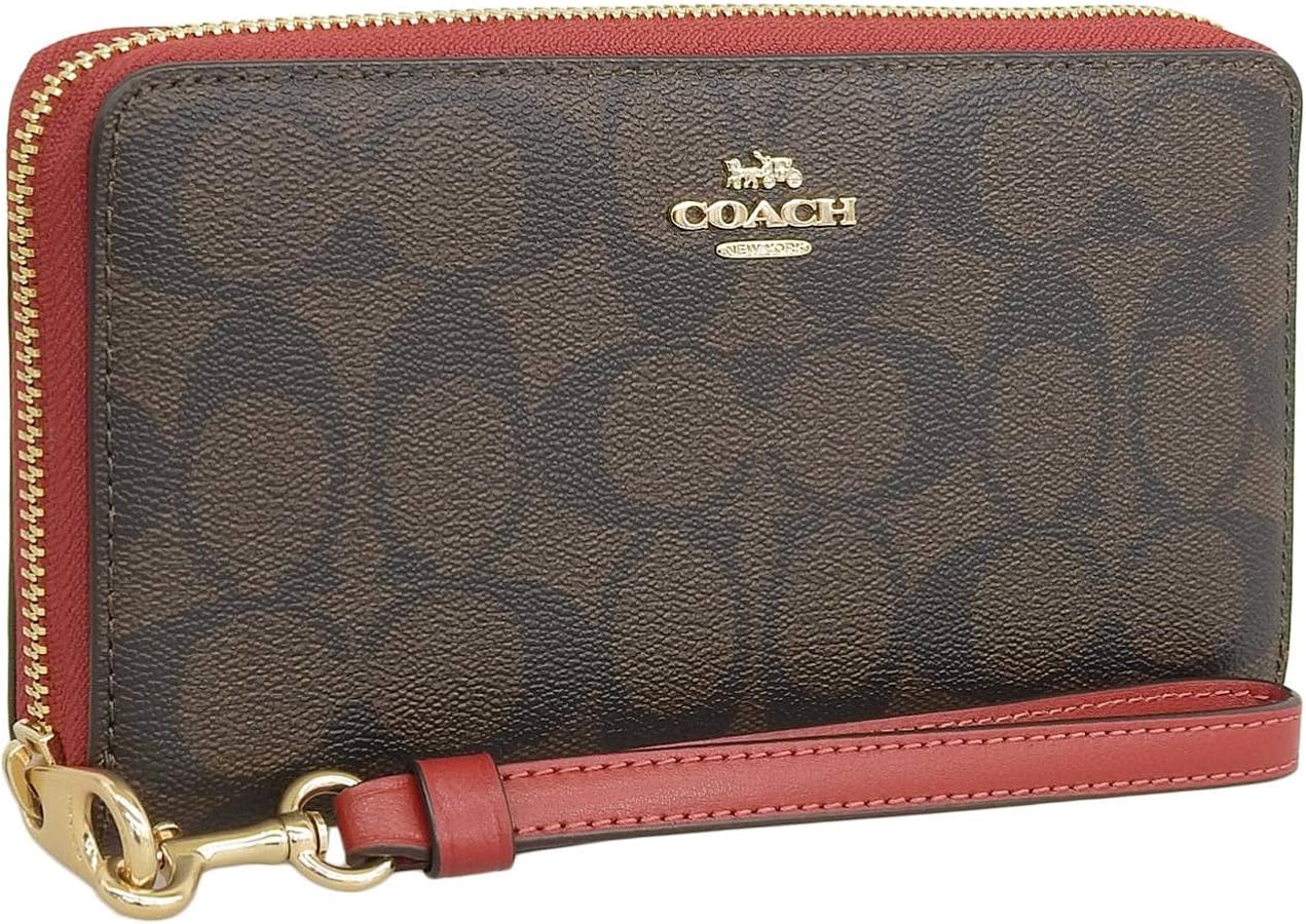 Amazon | [コーチ] 長財布 レディース アウトレット ブラウンレッド