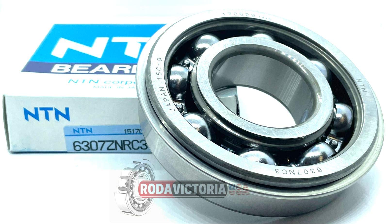 NTN Japan 6307 Z NR C3 Deep Groove Ball Bearing - 1 Metal Shield +