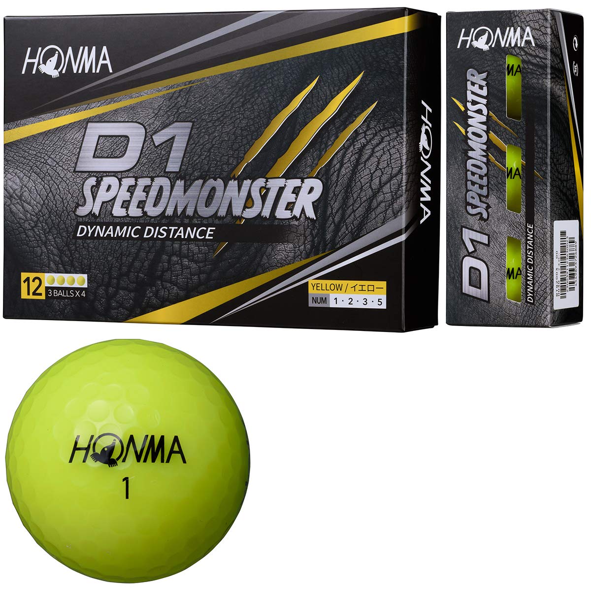 Amazon.co.jp: 本間ゴルフ HONMA ボール D1 スピードモンスター ボール