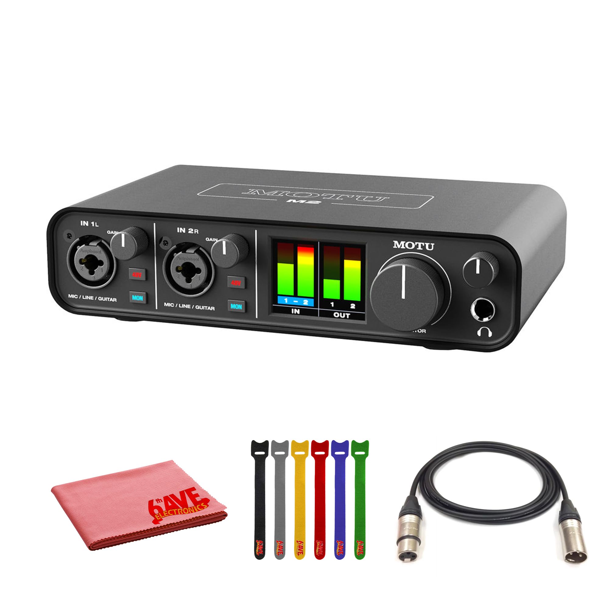Amazon.com: MOTU M2 USB-C Audio-MIDI Interface (3120) Bundle with