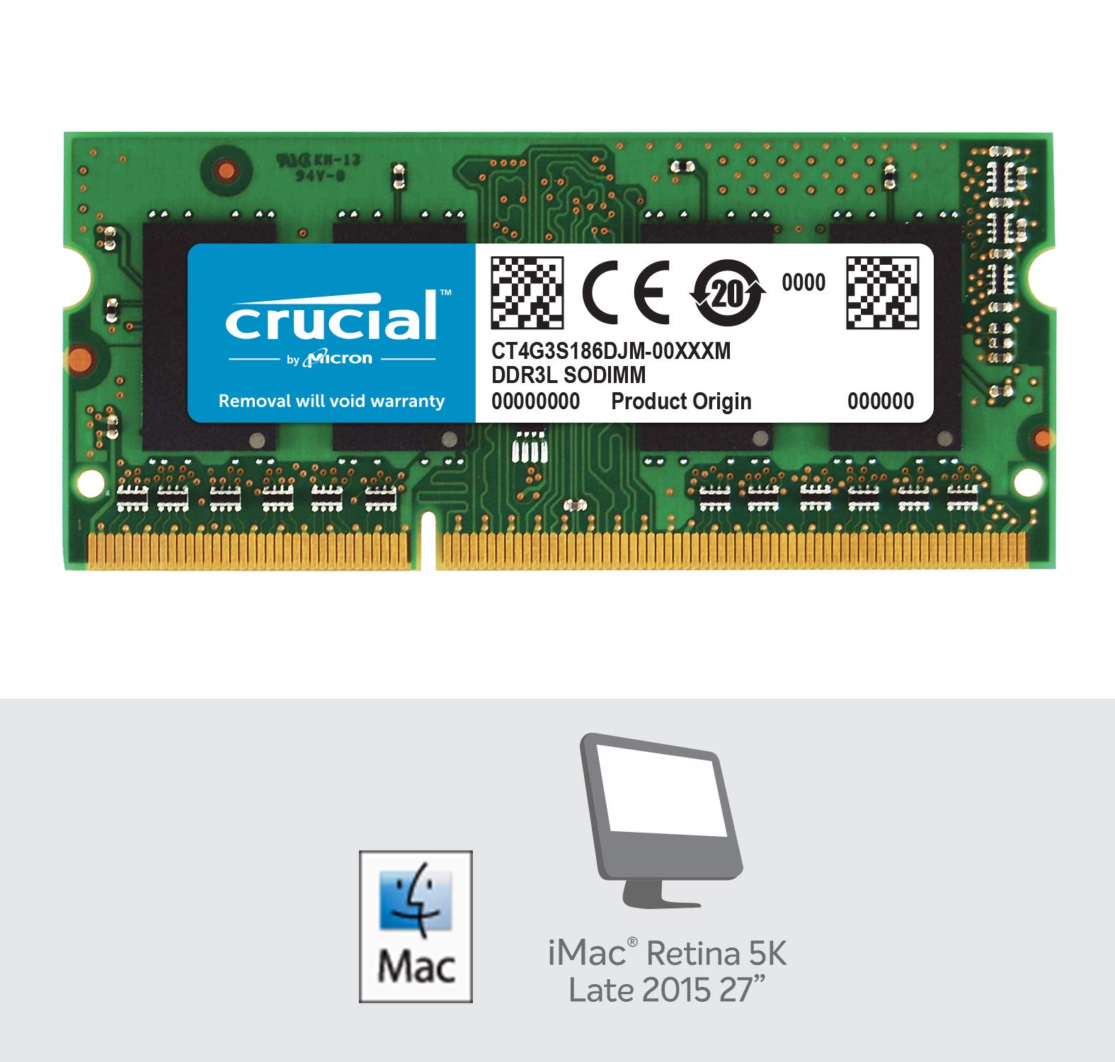 Crucial 4GB, 204-pin SODIMM, DDR3 PC3-14900, at Amazon.com