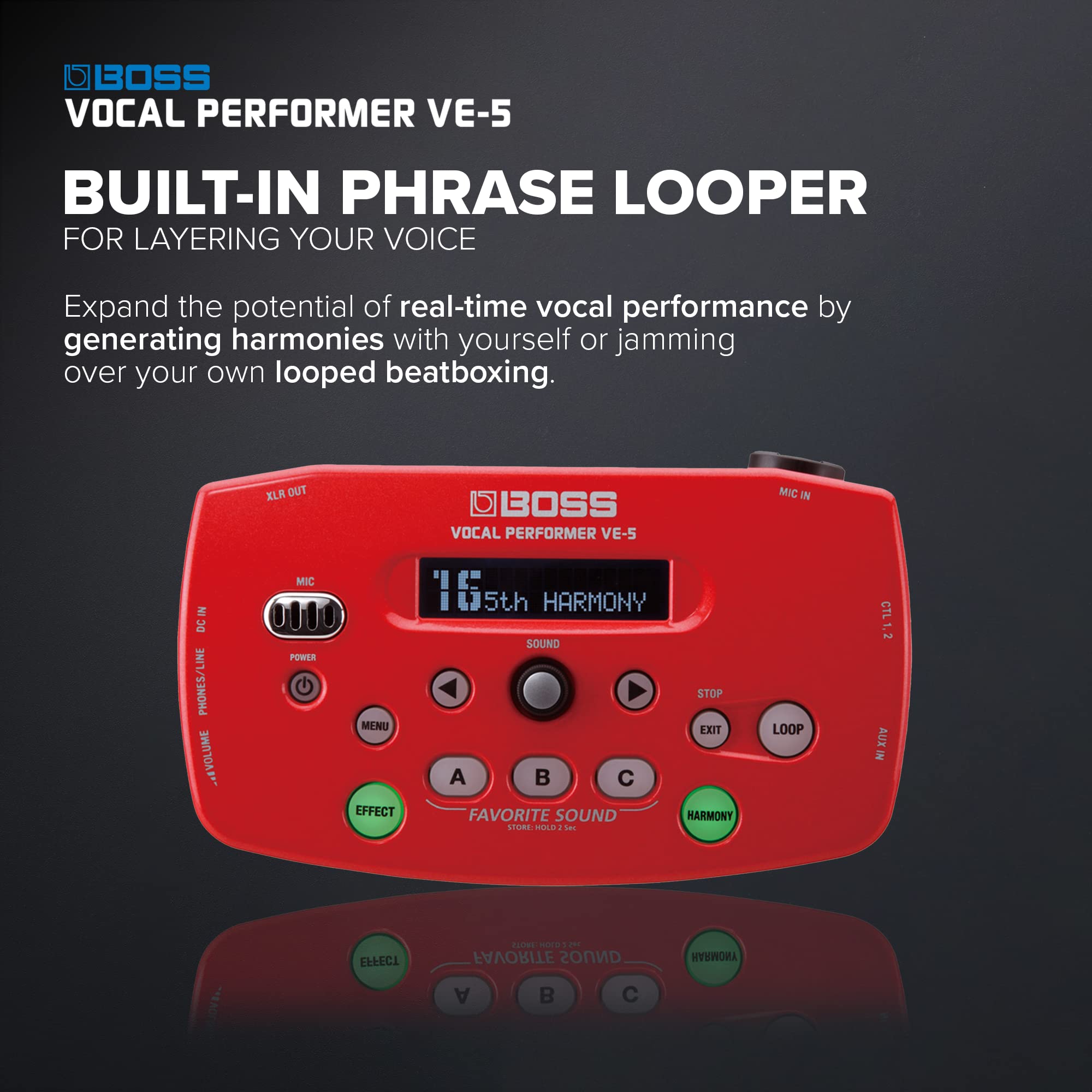 Amazon.com: Boss VE-5 Vocal Performer Effect Processor (Red