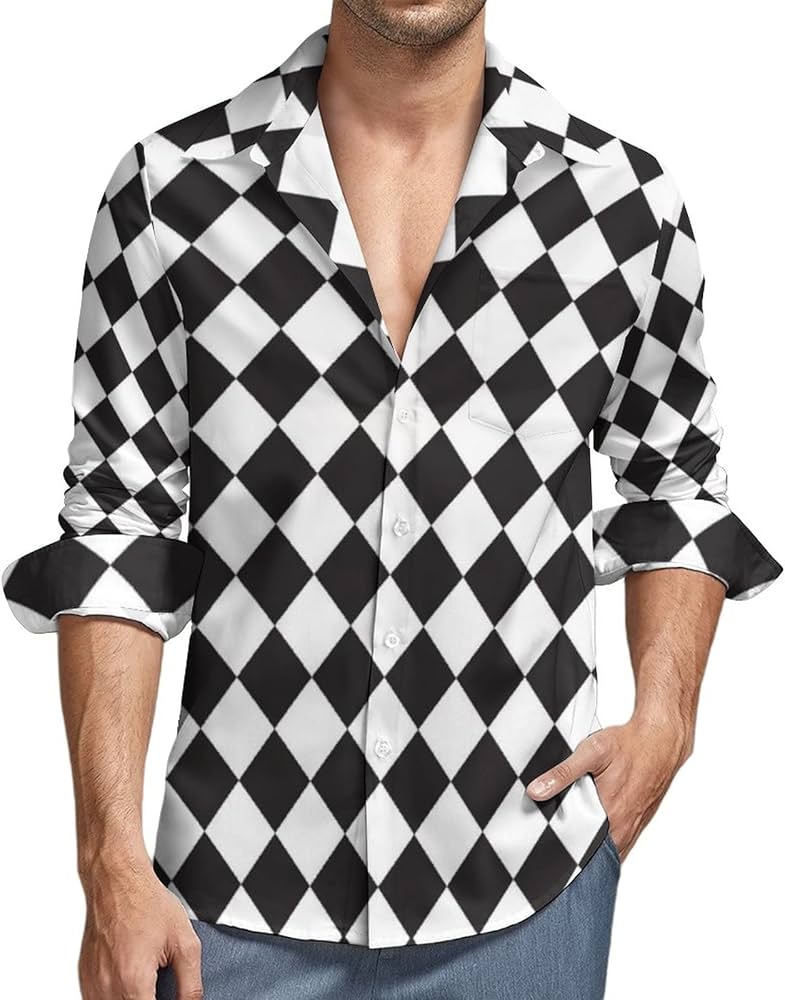 Amazon.co.jp: ハーレクインヴィンテージまたはアーガイル メンズ 長袖