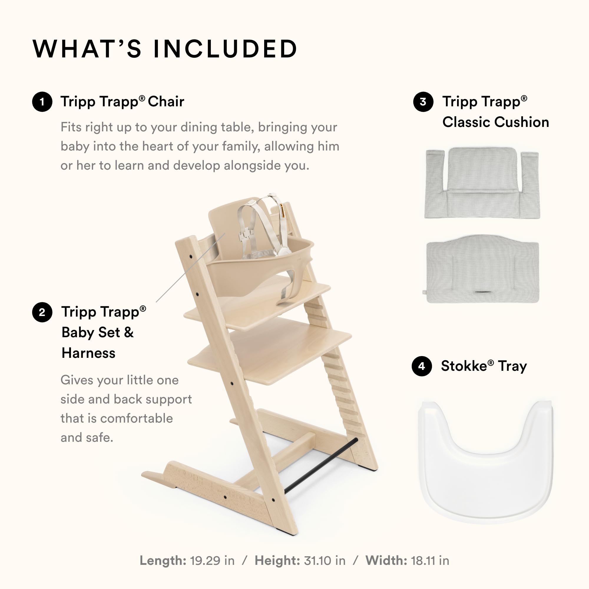 Amazon.com : Stokke Tripp Trapp High Chair 2 (Natural), Cushion 2