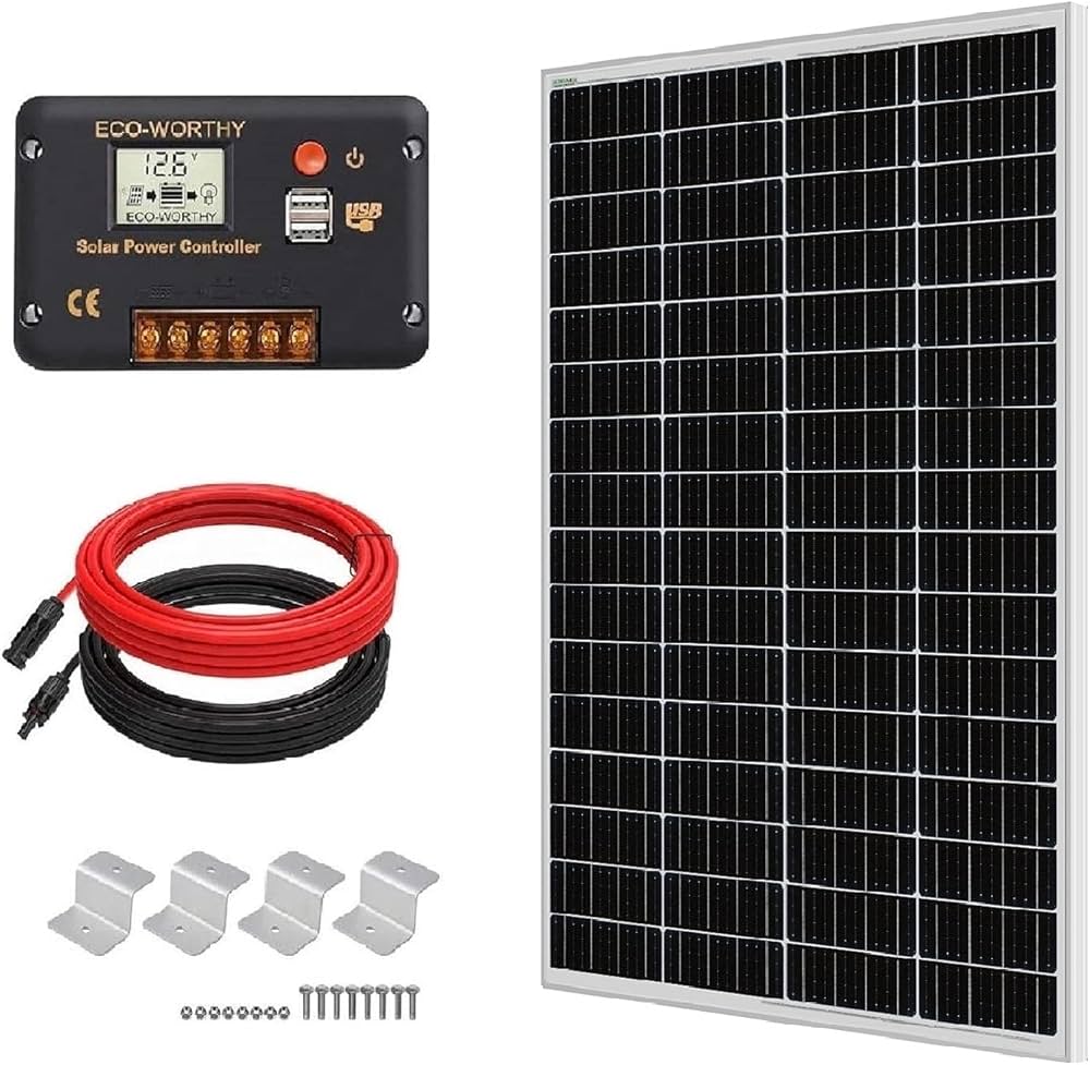 Amazon | ECO-WORTHY 100W 12v太陽光発電システム 100w新しい単結晶