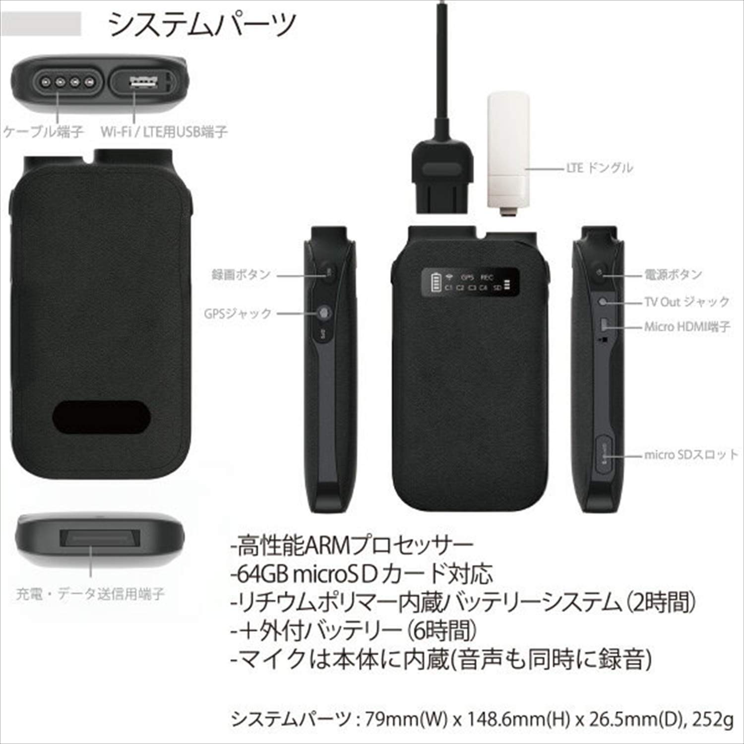 Amazon.co.jp: LINKFLOW FITT 360 SECURITY WEARABLE CAMERA LFFTSC1