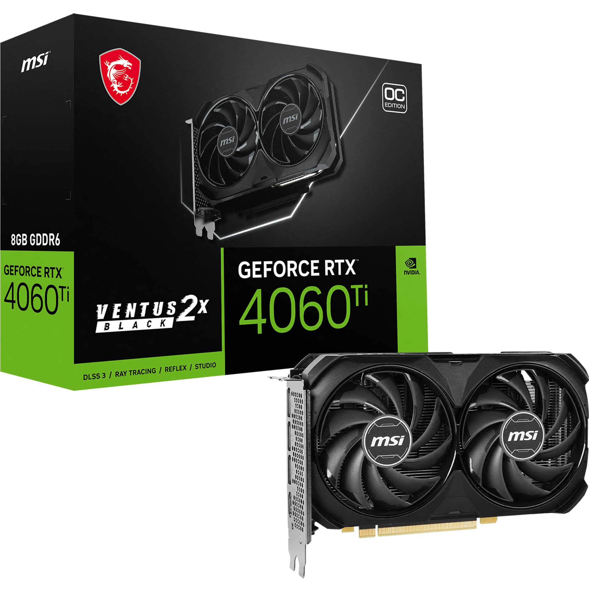 Amazon | MSI Geforce RTX 4060 Ti Ventus 2X ブラック 8G Oc