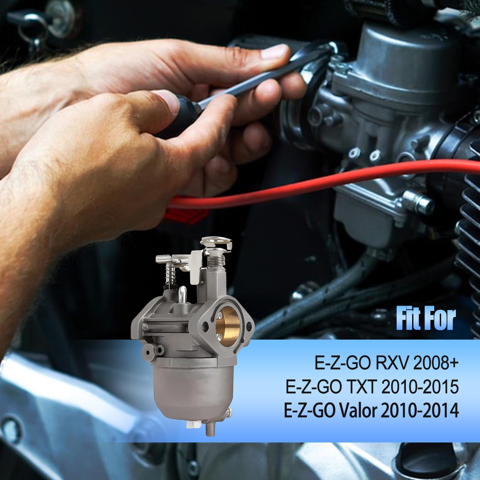 Yuqutum Carburetor for Kawasaki Engine EZGO RXV 2008 +, Gas Golf