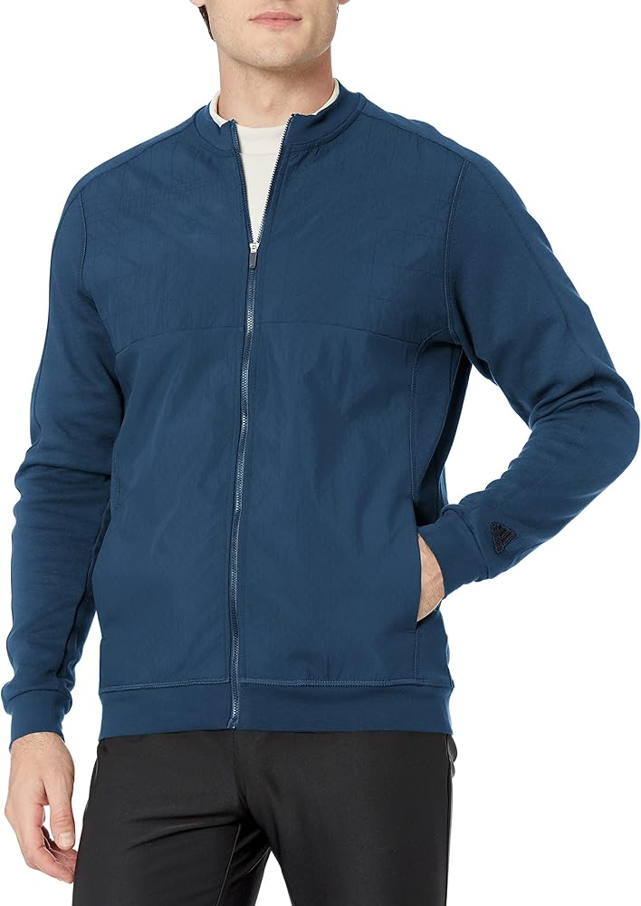 adidas Men's Primegreen Go-to Padded Full Zip Jacket, Crew Navy