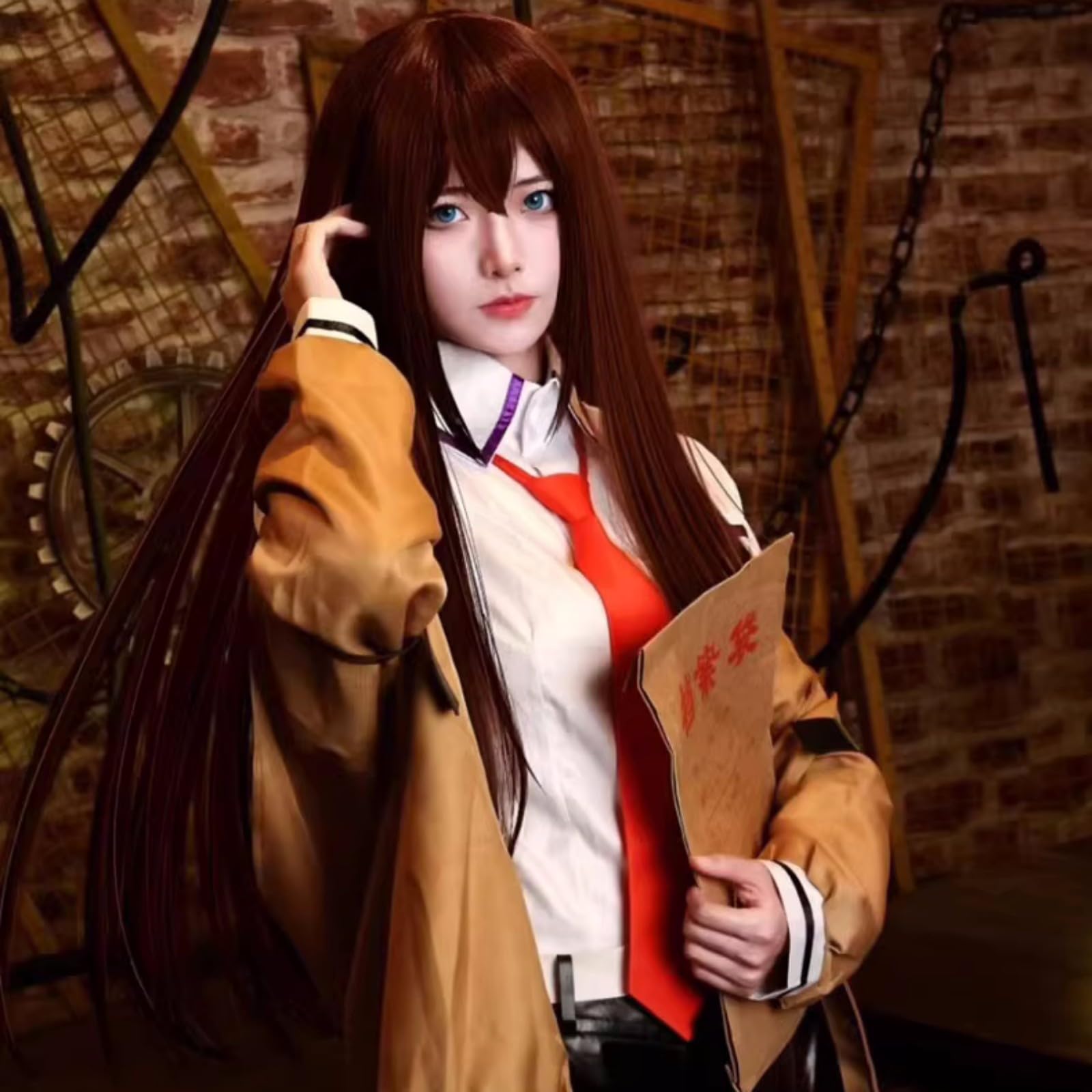 Amazon.co.jp: ウィッグ追加可 牧瀬紅莉栖 コスプレ衣装 全