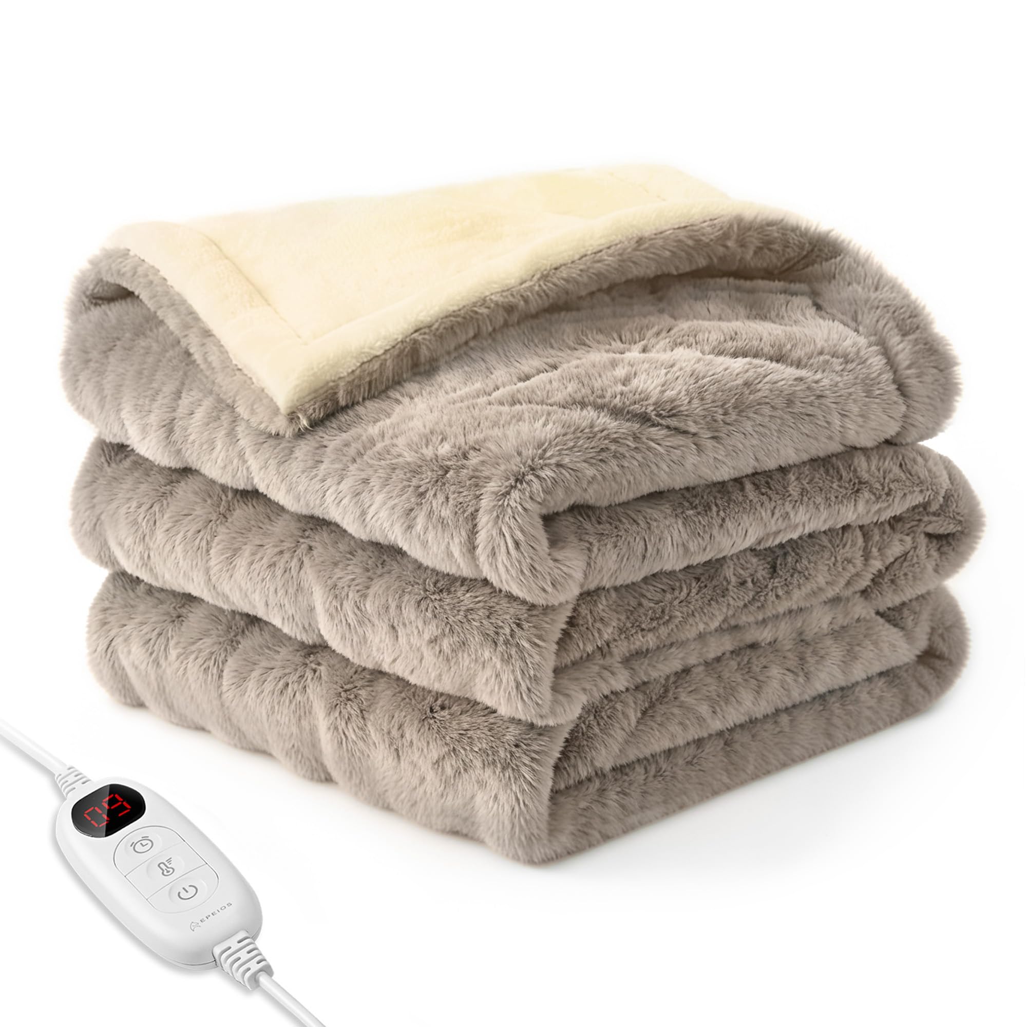 Amazon | エペイオス(Epeios) 電気毛布 敷き 掛け 188x130cm 大判 節電