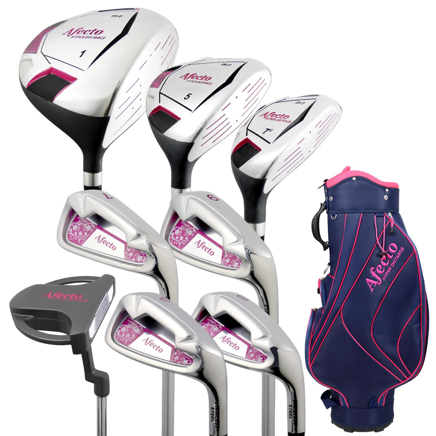 Amazon.co.jp: 右利き用 Afecto レディース ゴルフ クラブセット