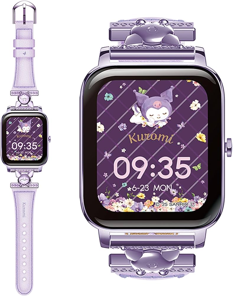 Amazon.co.jp: Sanrio Smartwatch Kuromi Design Belt Original Voice