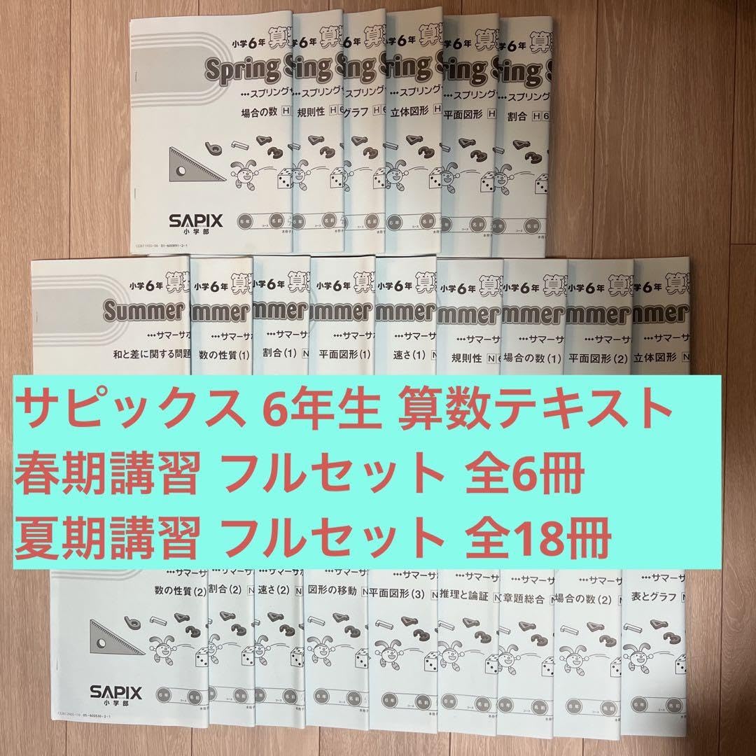 2024年度 サピックス 6年生テスト フルセット全17回分 統計情報付き 最新版