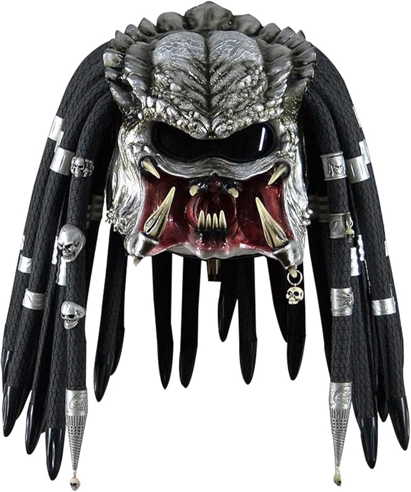 Amazon.co.jp: プレデターマスク ドレッドヘア 怖いエイリアンフル