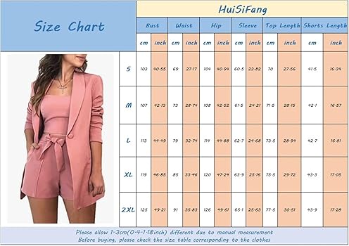 HuiSiFang Women's Bussiness Outfits Open Front Button Long Sleeve