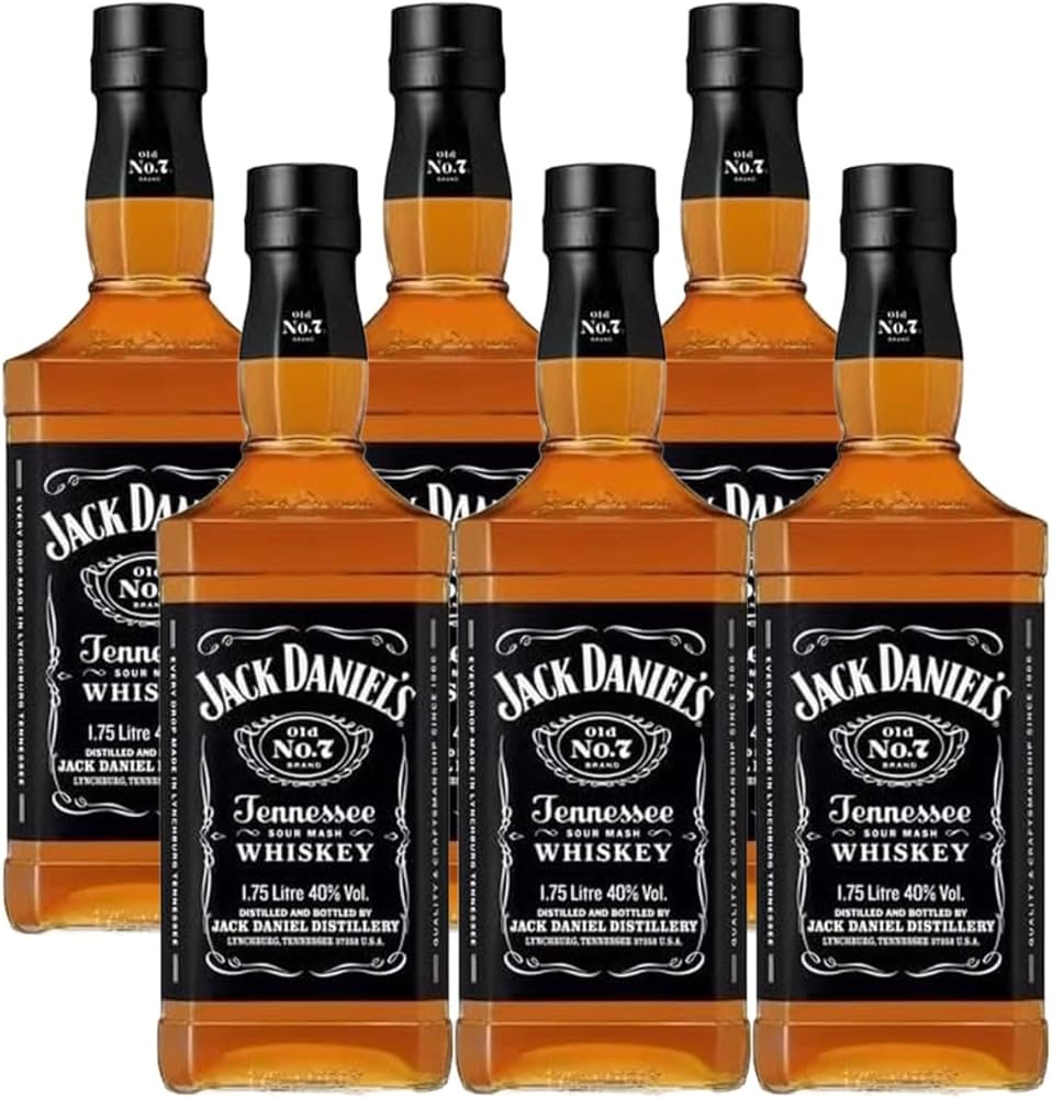 Amazon.co.jp: ジャックダニエル ブラック 1750ml×6本 ウイスキー