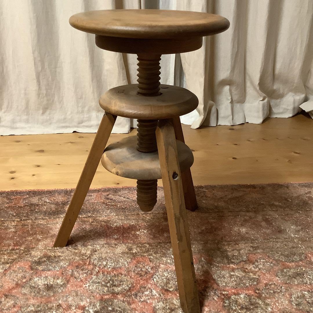 Amazon｜ヴィンテージ アトリエスツール フランス アンティーク 回転