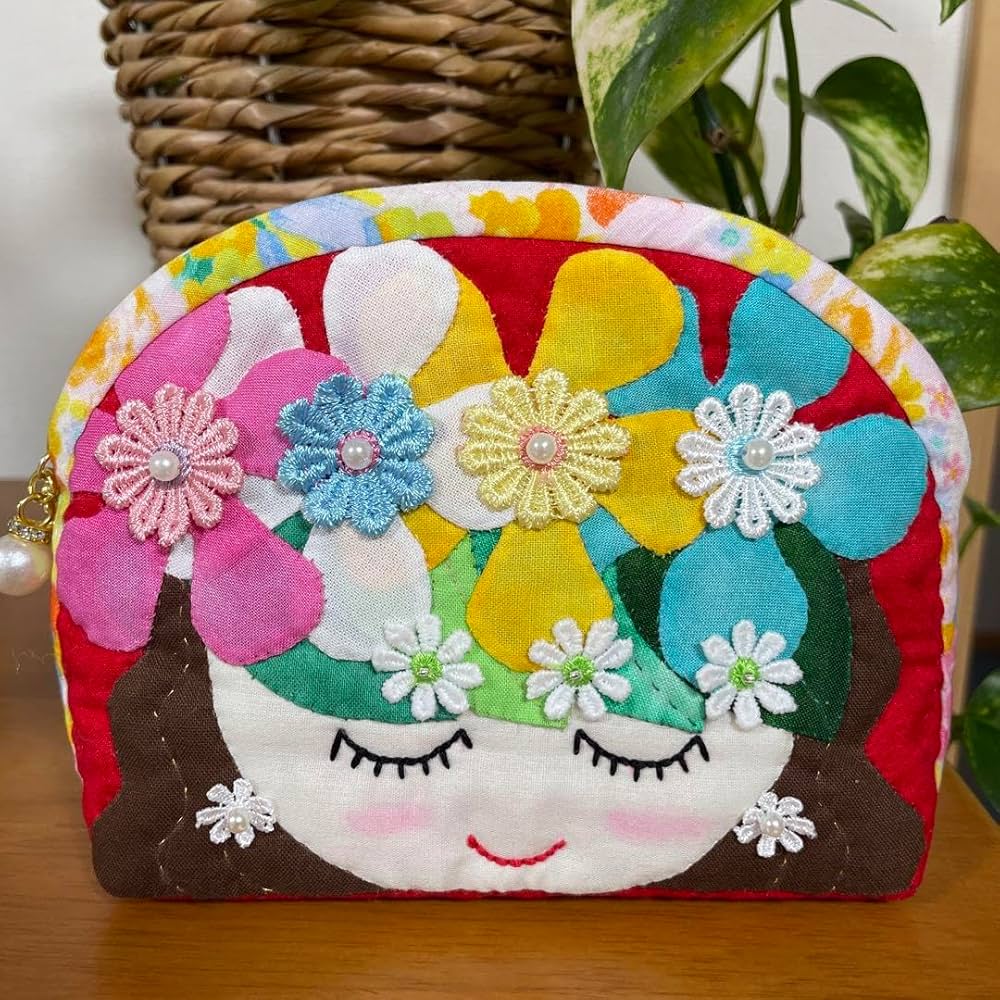 Amazon.co.jp: フラガールポーチ パッチワークキルト ハワイアンキルト