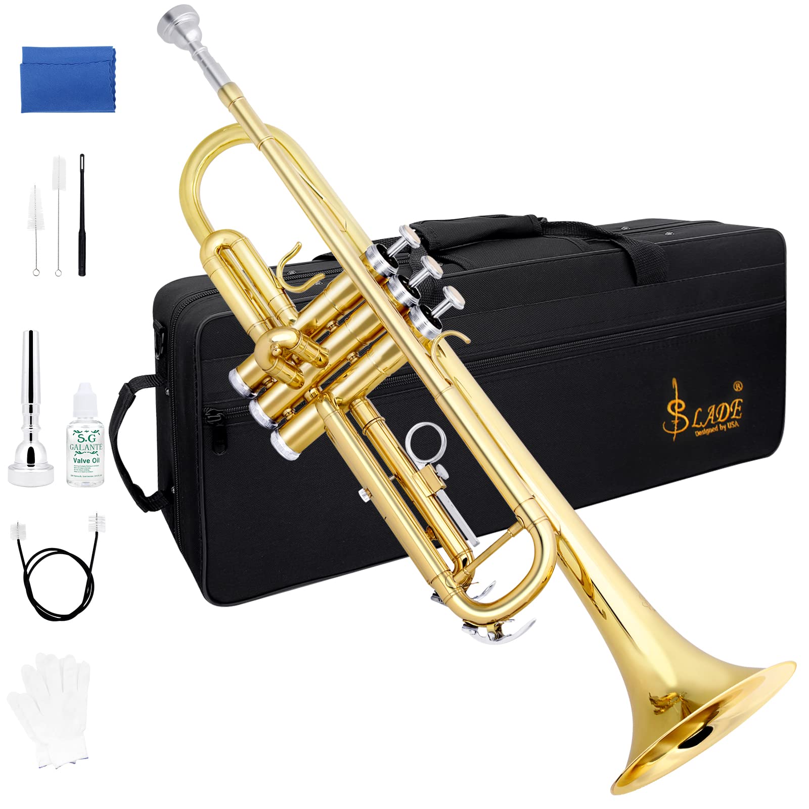 Amazon | SLADE Bb トランペット 真鍮 楽器 標準 真鍮 トランペット